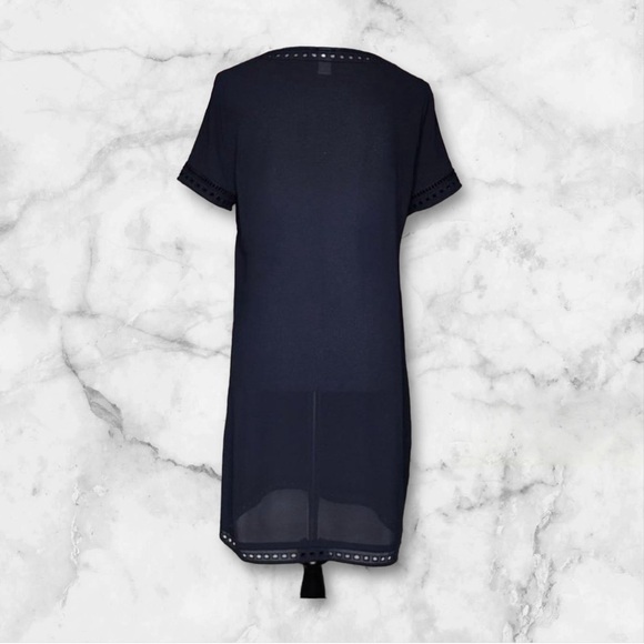 H & M Eyelet & Embroidered Swim Coverup in Navy Blue Size 8 H&M - Picture 3 of 3